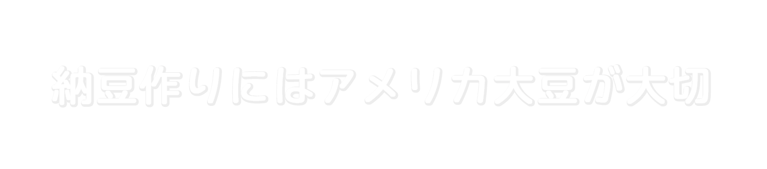 納豆作りにはアメリカ大豆が大切